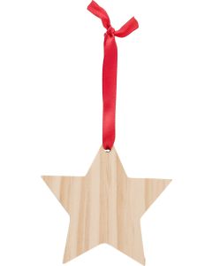 Wooden Star Christmas Tree Decoration
