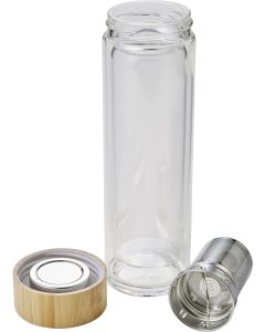 The Vincente - Glass and bamboo bottle with tea infuser (420ml)