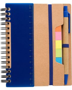 Recycled Notebook with Pen Sticky Notes & Ruler