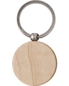 Round Wooden Keyring