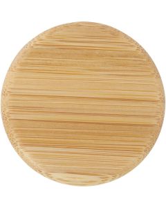 Lume 500 ml matte soda lime glass bottle with bamboo lid  