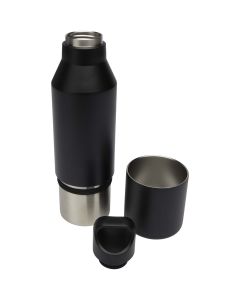 Odessy 600 ml RCS certified recycled stainless steel insulated bottle with 300 ml cup