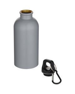 Oregon 400 ml matte RCS recycled single wall stainless steel water bottle with carabiner