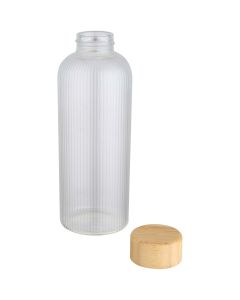 Mirage 650 ml single-walled borosilicate glass bottle with bamboo lid
