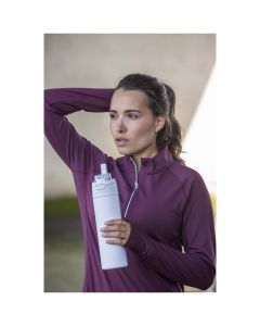 Theron 800 ml RCS recycled single wall stainless steel water bottle with dual function lid