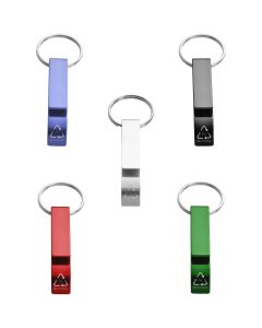 Tao RCS recycled aluminium bottle and can opener with keychain 