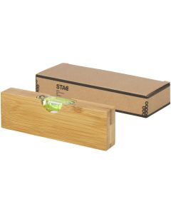 Flush bamboo spirit level with bottle opener