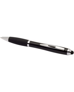 Nash RCS recycled plastic stylus ballpoint pen with coloured barrel and black grip (black ink)