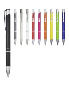 Shiny Metal Pen Blue Ink Moneta