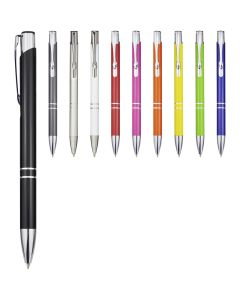 Moneta recycled aluminium ballpoint pen (blue ink)