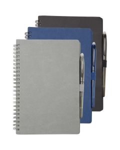 Slate reusable hard cover notebook and pen set (black ink)