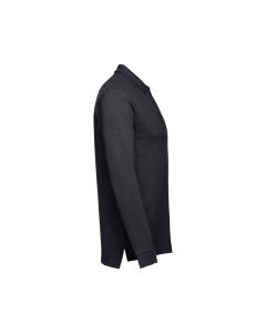 THC BERN II. Men's long-sleeved 100% cotton piqué polo shirt with removable label