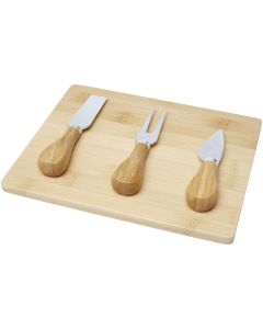 Ement Bamboo Cheeseboard and Cheese Knives