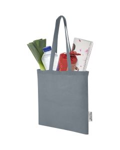 Madras 140 g/m2 GRS recycled cotton tote bag 7L