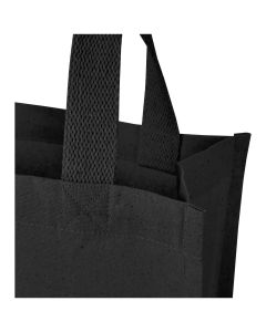 Odessa 220 g/m² GRS recycled cotton mini gusset tote bag 9L