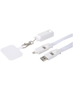 Franz recycled plastic smartphone lanyard with built-in data sync and 65W fast charge 5-in-1 cable