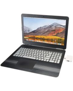 Gaia 4-port USB hub with USB-A and Type-C output and dual input - made from recycled plastic