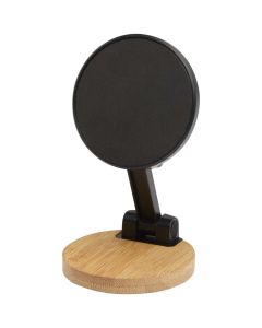 Alcor recycled plastic foldeable magnetic phone stand with bamboo details