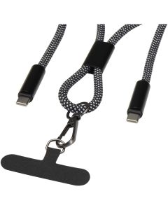 SMART 65W RPET charging cable with lanyard