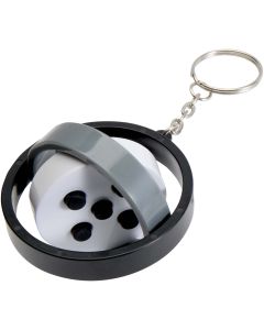 Spinx recycled plastic gyroscope fidget keychain