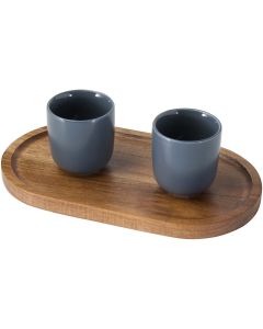 Edge acacia wood serving tray