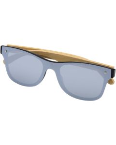 Tan sunglasses with bamboo temples