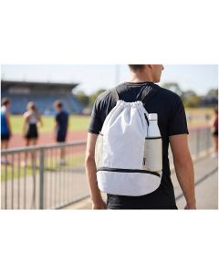 Varyon GRS recycled sports drawstring bag with bottom compartment 18L
