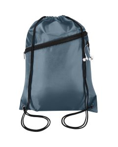 Oriole RPET drawstring bag with zipped front pocket 5L