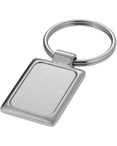 Sergio rectangular metal keychain