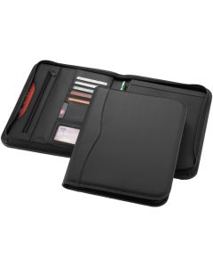 Ebony A4 zippered portfolio