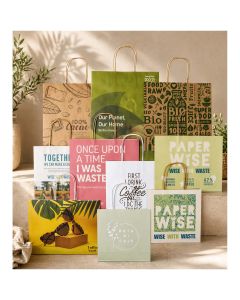 Agricultural waste and kraft paper bags sample box