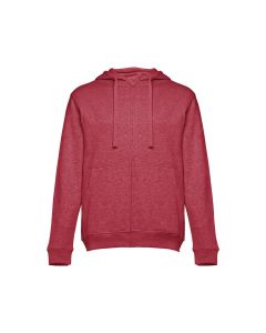 THC AMSTERDAM. Men's hoodie in cotton and polyester with full zip