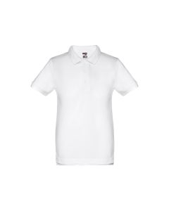 THC ADAM KIDS WH. Kids short-sleeved 100% cotton piqué polo shirt unisex). White