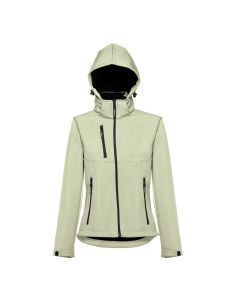 THC ZAGREB WOMEN. Women's softshell jacket with detachable hood and rounded back hem