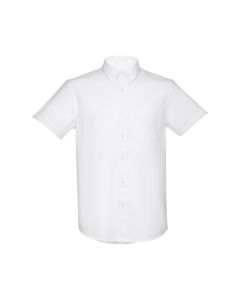 THC LONDON WH. Men's short-sleeved oxford shirt. White