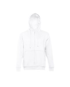 THC AMSTERDAM WH. Men's hooded full zipped sweatshirt