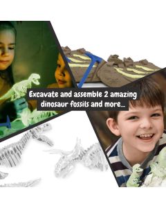 2 in 1 Fossil Excavation Kit II. Educational game supplied with a kraft paper gift bag (90 g/m²)