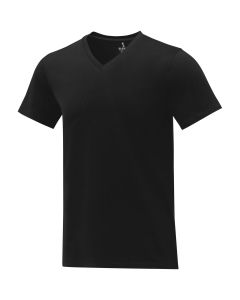 Mens V-Neck T Shirt Cotton Short Sleeves Somoto 