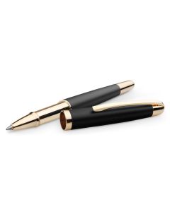 EZEKIEL ROLLER. Metal rollerball with gold trim