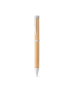 LAKE. Bamboo ball pen with twist mechanism and metal clip