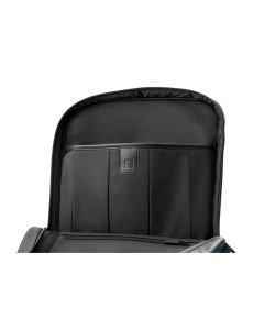 DIVERGENT BACKPACK I. 15'6" Laptop backpack in denim and PU