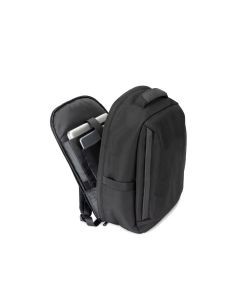 YANGON BPACK. Anti-theft backpack, in twill with water-repellent coating and high-density 600D recycled polyester, for 17'3" laptop