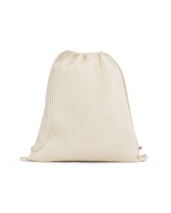 BELIZE. 100% organic cotton drawstring bag (140 g/m²)