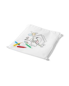DRAWS. Children's drawstring bag for colouring (80 g/m²)