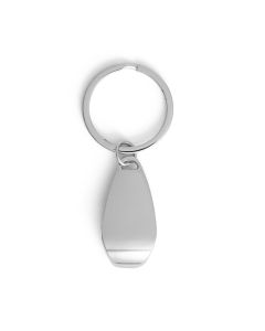 HELLI. Metal keyring with bottle opener