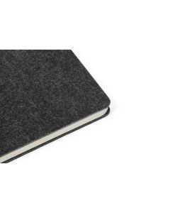 MISHIMA. A5 notebook with semi-hard cover in recycled felt (100% rPET) with rings and lined pages
