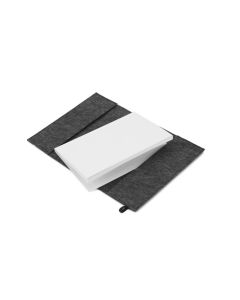 BALDWIN. A5 notepad with recycled felt cover (100% rPET) and lined pages in 100% recycled paper