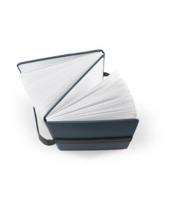 SANDERSON. A5 notebook in PU (50% recycled) with two blocks: lined pages and plain pages