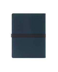 SANDERSON FOLDER. A4 folder in PU (50% recycled) with magnetic closure and notebook with lined pages
