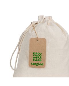 LABEL RECTANGULAR. Label made from 100% recycled paper (700 g/m²) in a rectangular shape